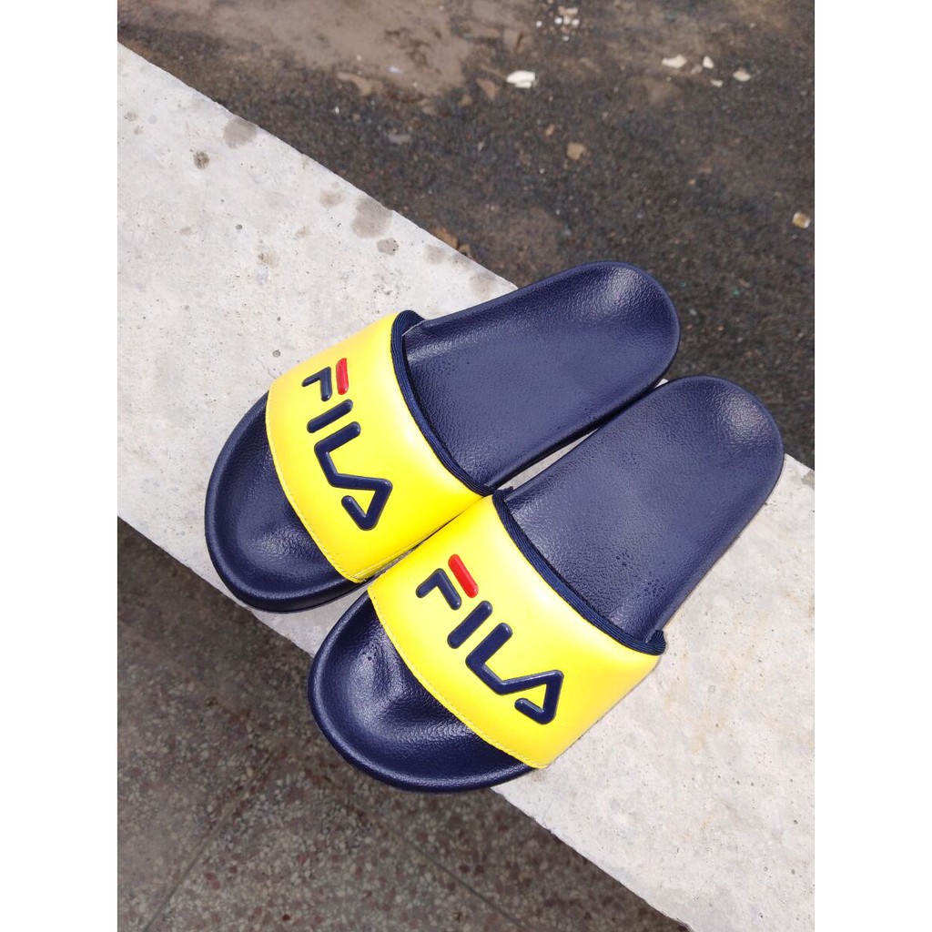 fila sandals yellow