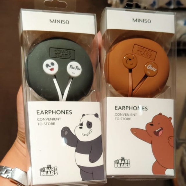 miniso we bare bears earphones