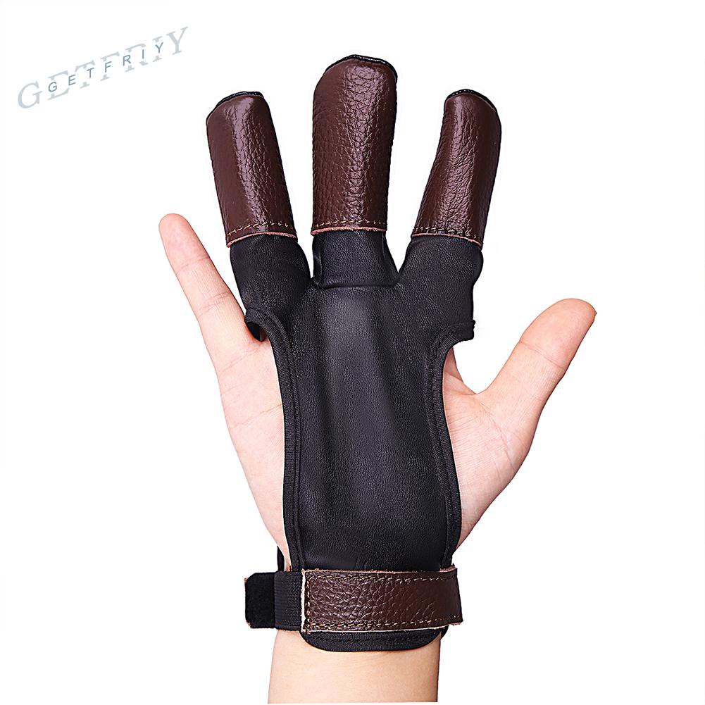 three finger archery glove