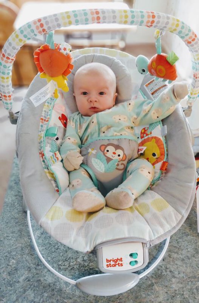bright starts cradling bouncer seat with vibration and melodies