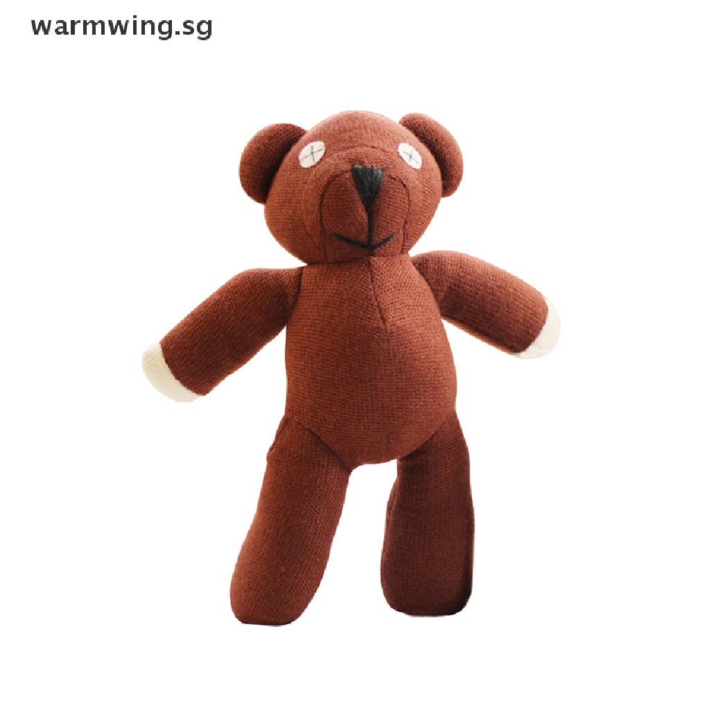 Warmwing 23cm Mr Bean Teddy Bear Animal Stuffed Plush Toy Soft Cartoon Brown Figure Doll .