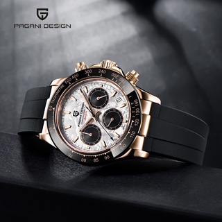 PAGANI DESIGN Original 1664 Watches For Men New Japan VK63 Chronograph Top Luxury Rubber Sapphire Quartz Men Watch