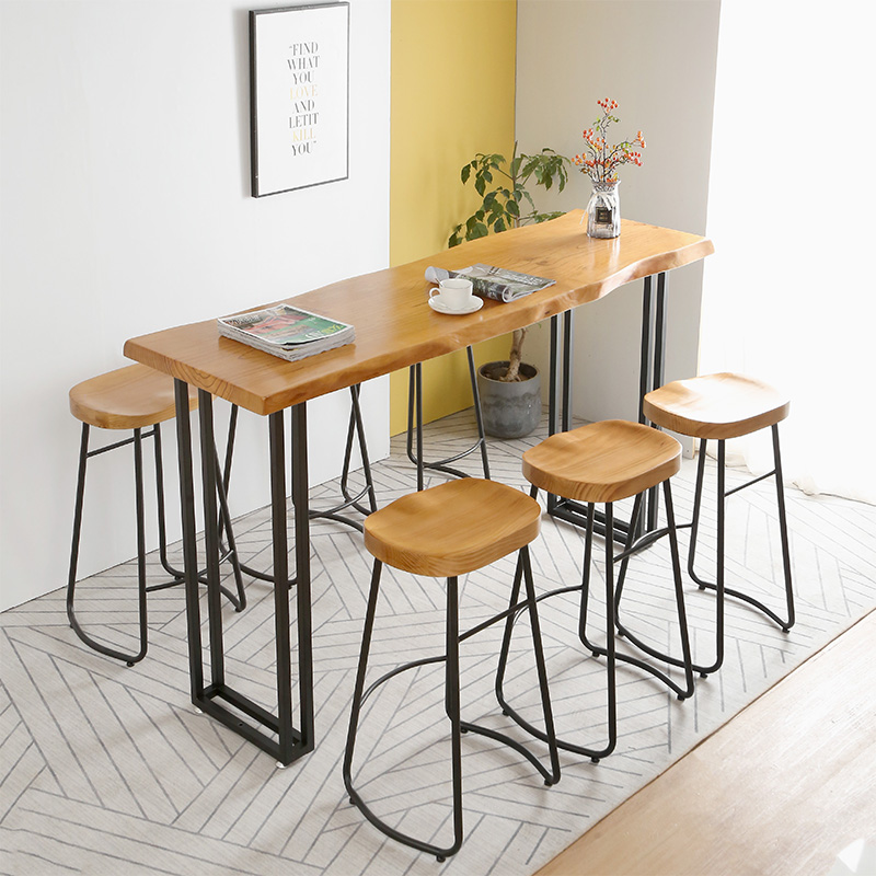 Wooden table outdoor waterproof table bar table dining table coffee