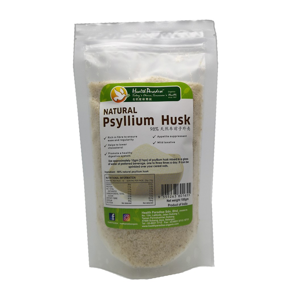 Shop Malaysia Health Paradise Natural Psyllium Husk 100gm Shopee Singapore