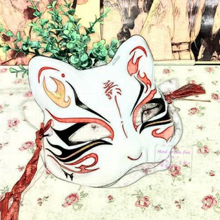 lovelyhome Japanese PVC Fox Mask Demon Kitsune Cosplay Full Face Hand Painted Masquerade Animal Cosplay Kabuki Cat Masks #3
