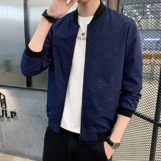 Image of men's spring and autumn Korean version of the trend of self-cultivation sports casual handsome jacket