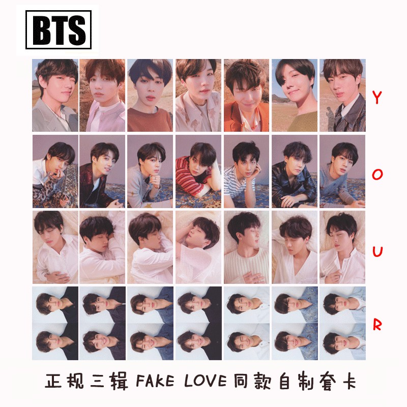 Kpop Bts Bangtan Boys 3rd Album Fake Love Self Made Small Card Shopee Singapore