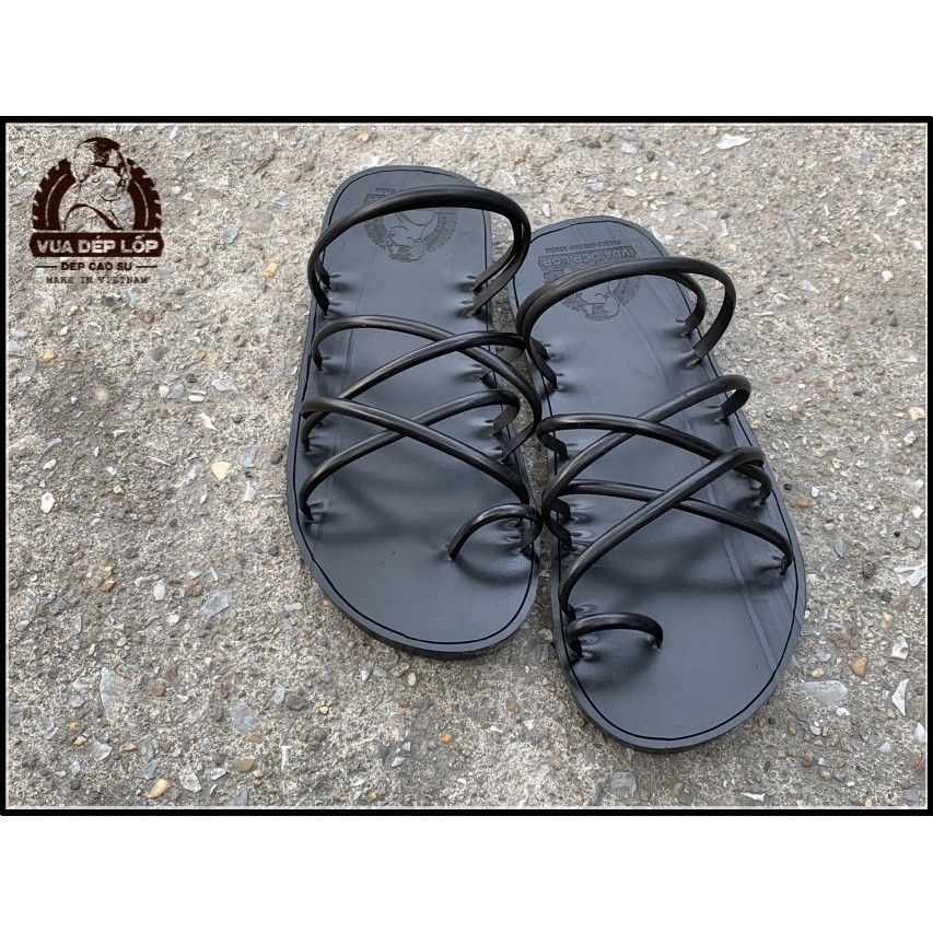 dép cao su 7 quai xỏ ngón tăm, làm thủ công của VUA DÉP LỐP Phạm Quang Xuân, ảnh thật, bảo hành, sẵn