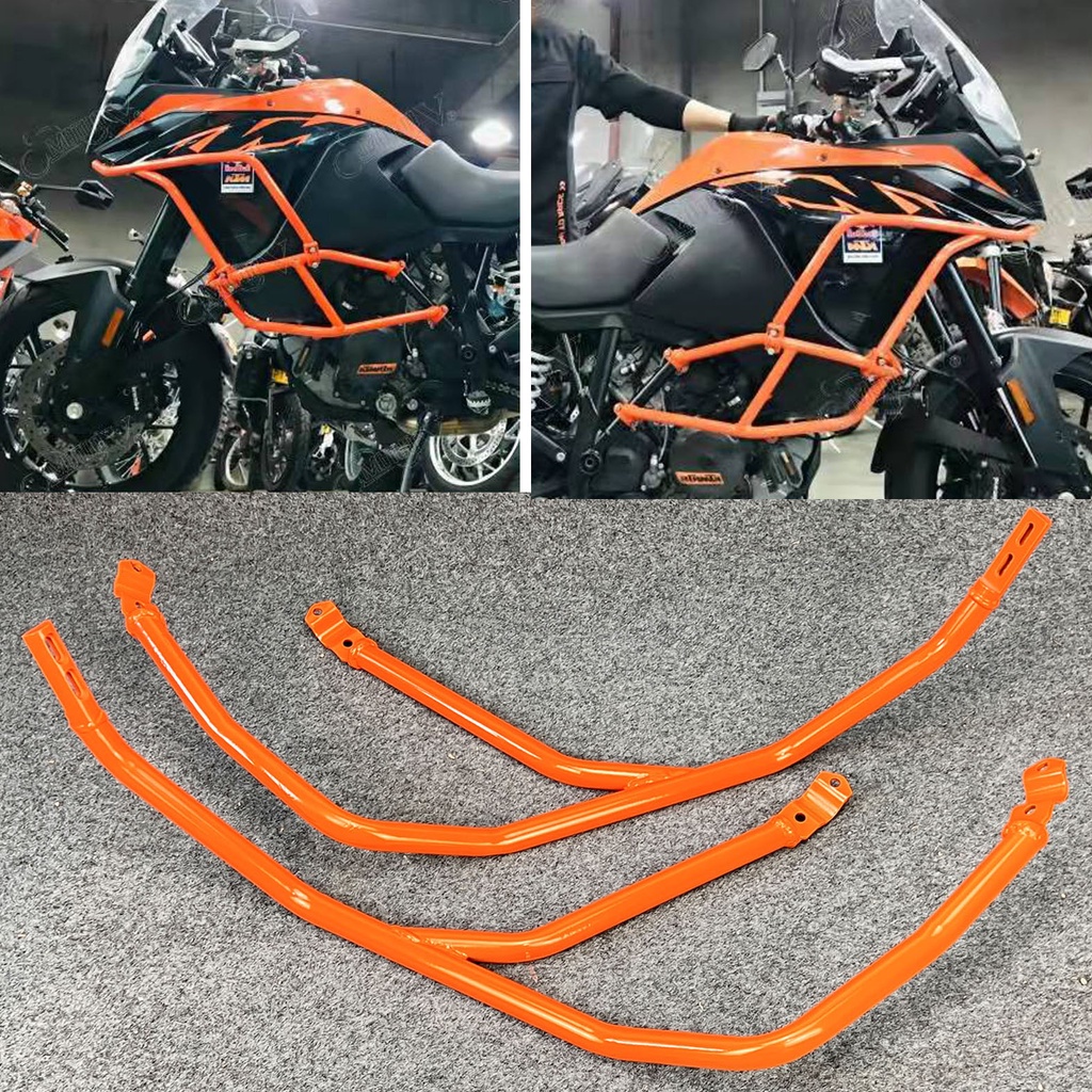Upper Crash Bars Engine Guard Bumper Stunt Cage Frame Protector For KTM 1290 Super Adventure S R 1050 1090 1190 Adv 2013-2019