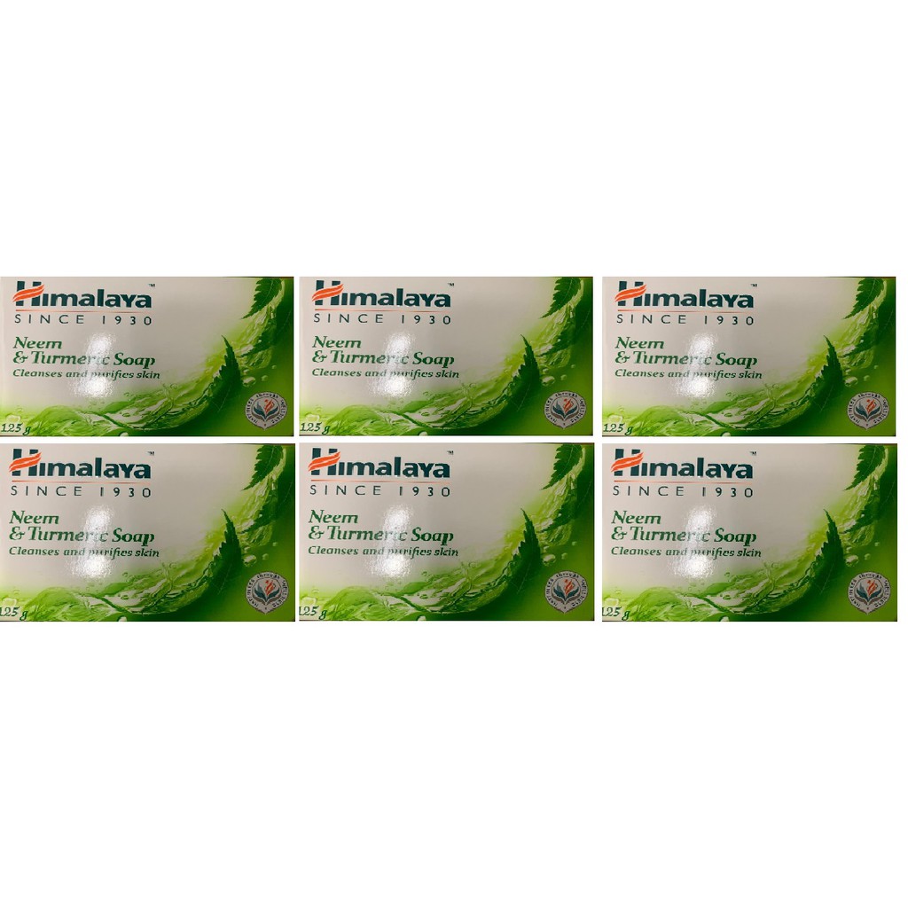Himalaya Neem Turmeric Soap Cleanses And Purifies Skin 6x125 Gm Expiry Jul 2023 Shopee Singapore