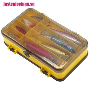 【just】Portable Waterproof Double-sided Fishing Tackle Box Fishing Lure Storage Case