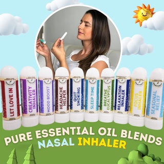 aromatherapy inhaler | focus, calm, sleep | made with 100% pure essential lavender, ylang ylang, eucalyptus, lemon...