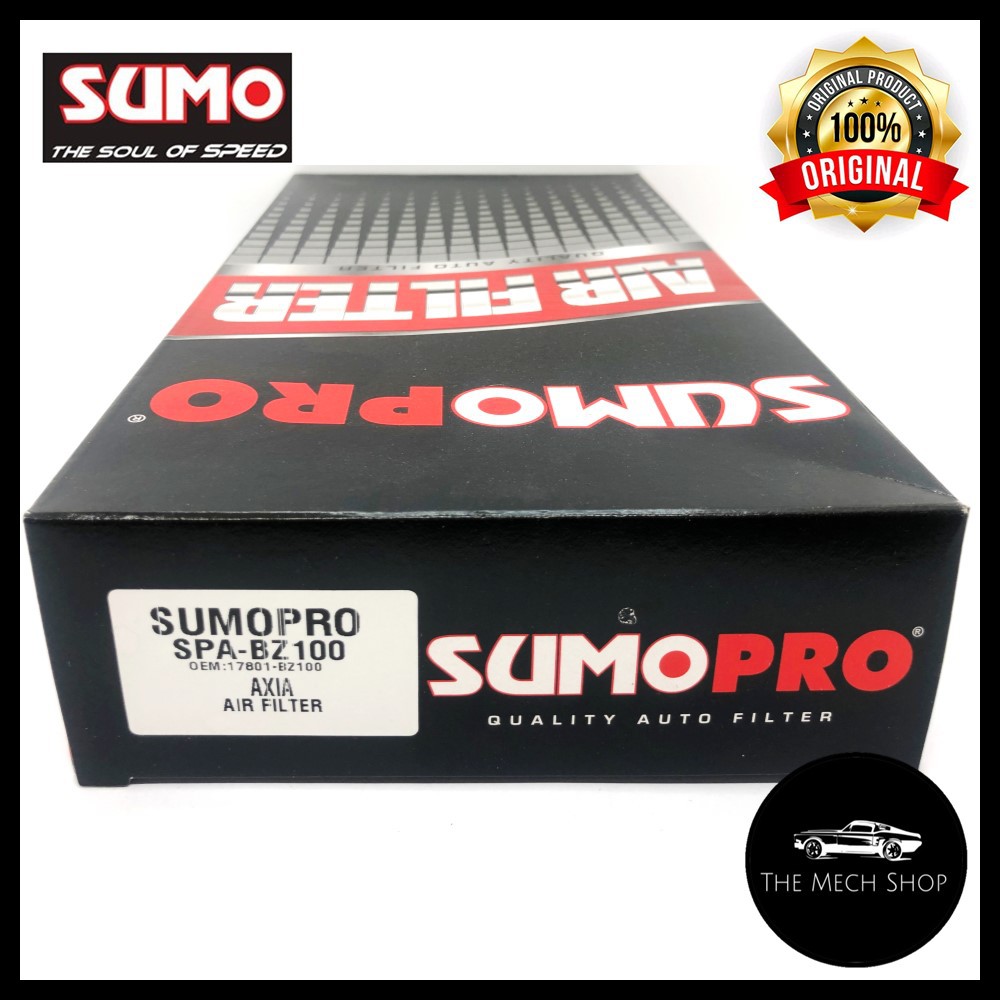 SumoPro Air Filter (17801-BZ100) For Perodua Axia (14"-16 