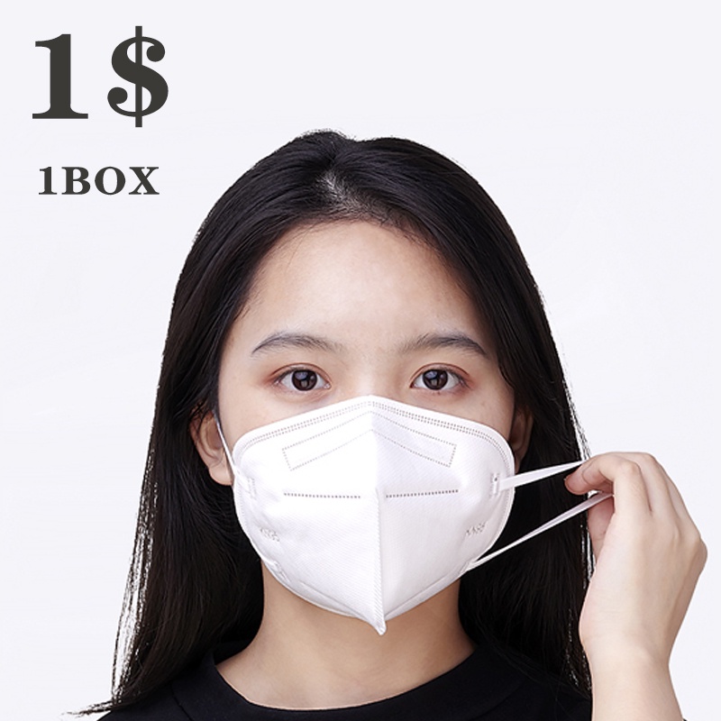 KN95 Local Ready Stock face mask disposable Adult black 5ply 20 pcs CE