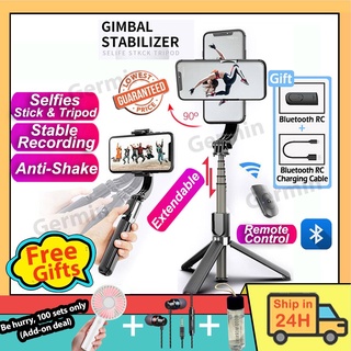 ✨Anti-Shaking✨Phone Stabilizer Gimbal With Bluetooth Remote Control Handheld Video Automatic Balance Gimbal Selfie Stick Tripod with Bluetooth for Smartphone iPhone Android Vlog