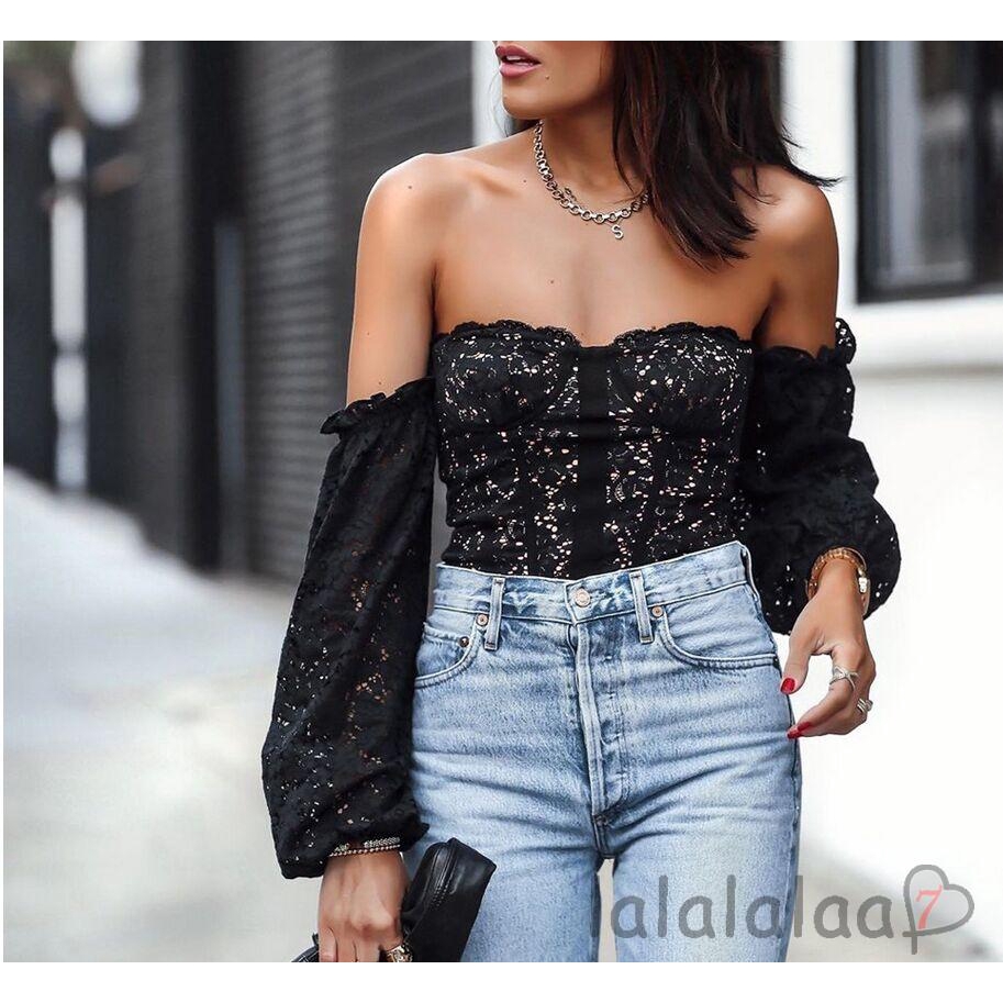 women's shoulderless tops