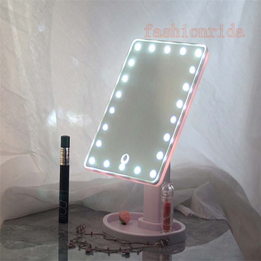 22 Led Touch Screen Makeup Mirror, Light Up Tabletop Mirror
