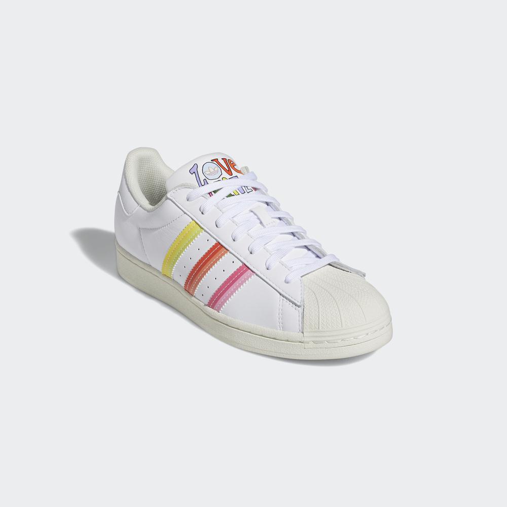 white superstar pride trainers