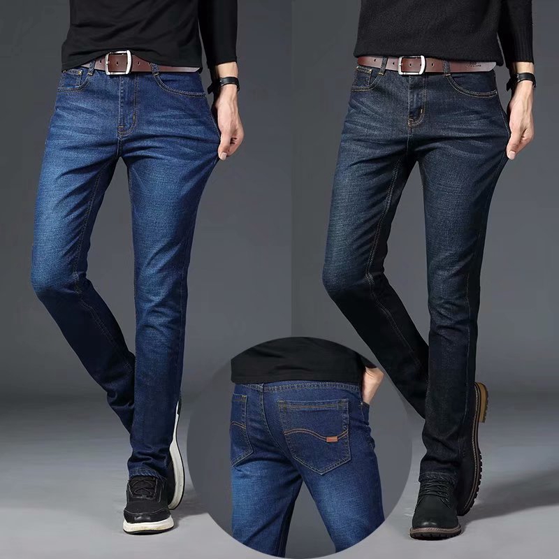 New Stretch Jeans Men S Korean Trend Black Casual Pants Boys Loose Large Size Straight Pants Shopee Singapore