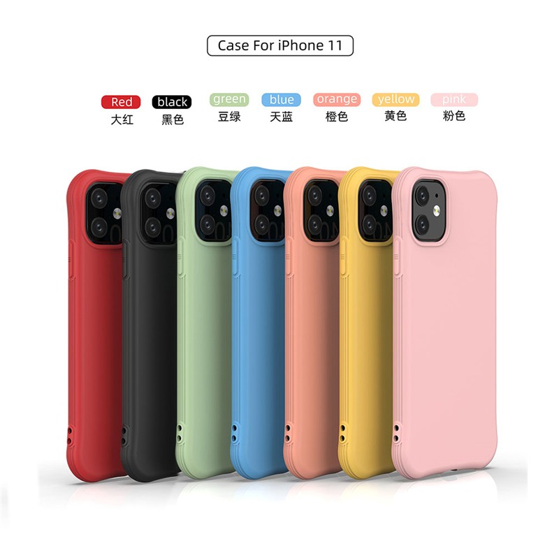 Shop Malaysia Line Shockproof Colour Case Apple Iphone 11 11 Pro 11 Pro Max Red Black Green Blue Orange Yellow Pink Shopee Singapore