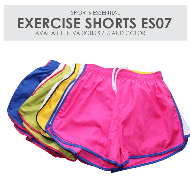 pink exercise shorts