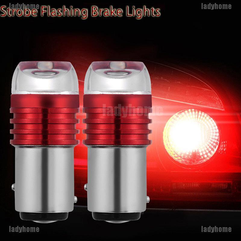2X Strobe Flashing Red 1157 2357 LED Car Motorcycle Tail Brake Light Lamp Bulb