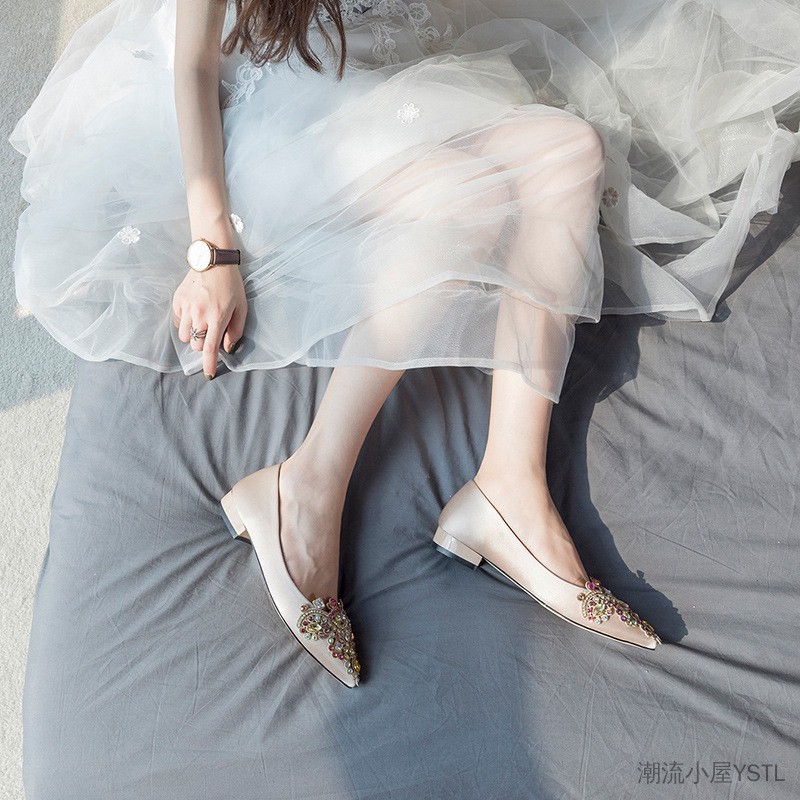 champagne wedding shoes