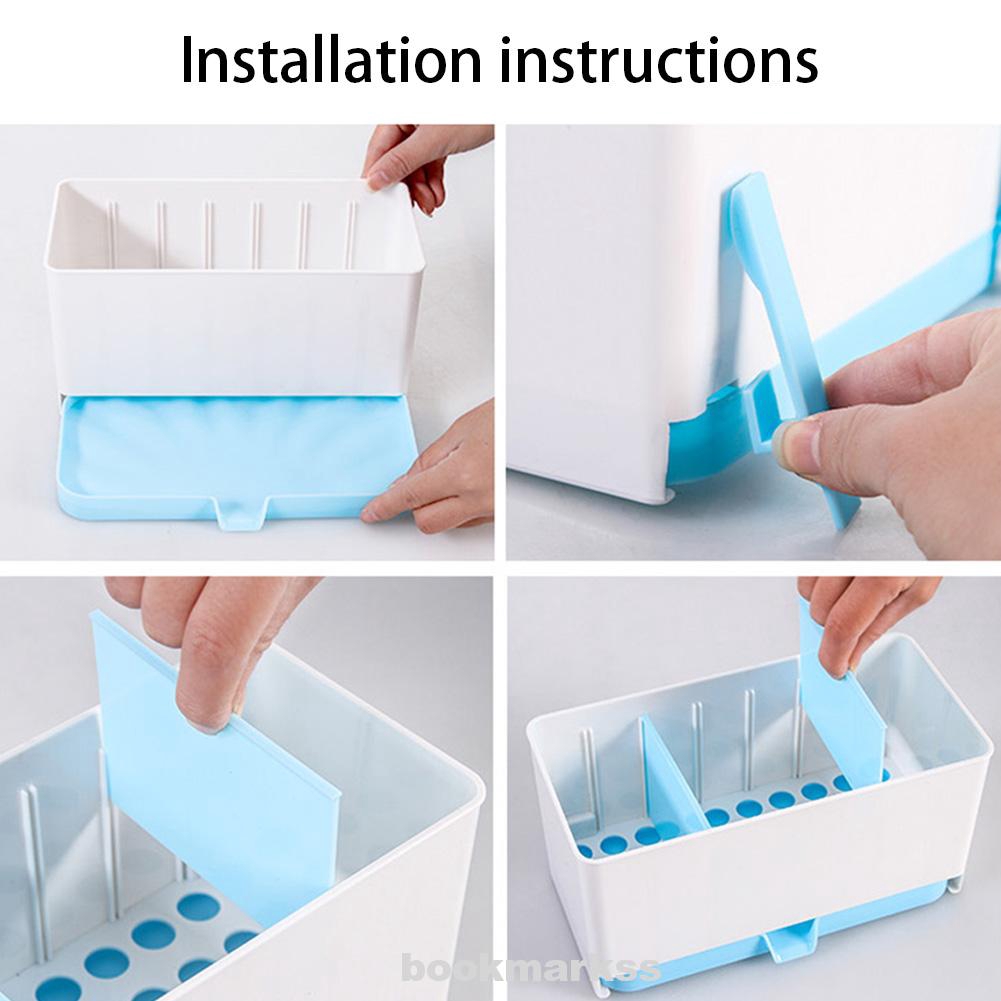 Household Chopstick Cage Plastic Cutlery Organizer Multifunction Kitchen Accessories Quick Drain Square Shopee Singapore