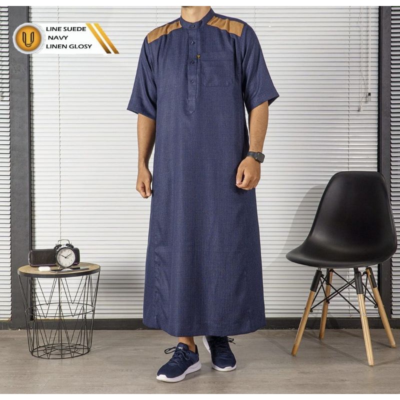 PRIA Uhud Jubba Short Sleeve premium Robe Latest Muslim Men's Robe ...