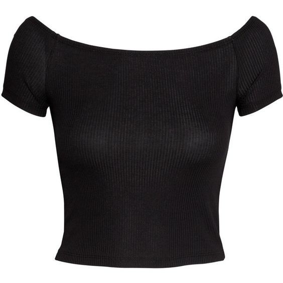 off the shoulder black top h&m