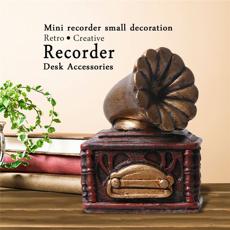 Vintage Old Creative Resin Mini Disc Recorder Small Ornaments Desk
