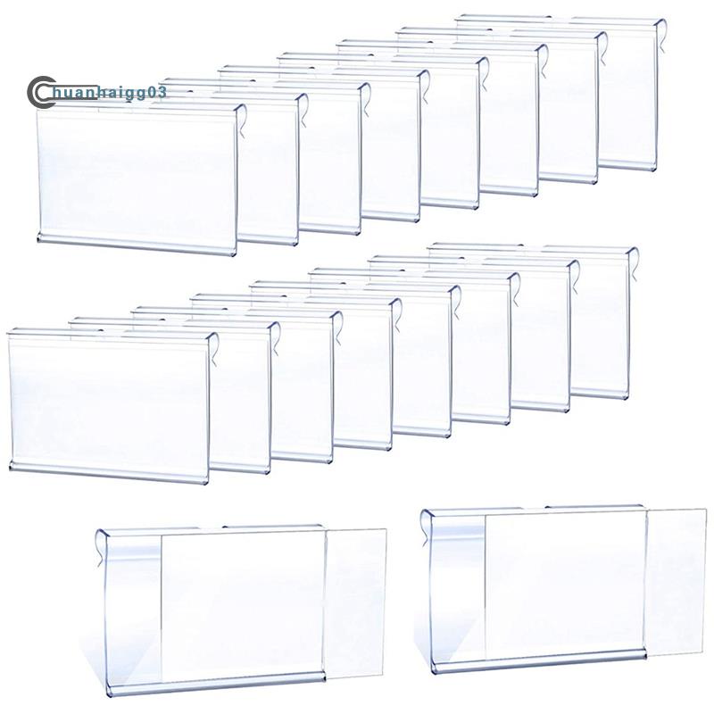 50Pcs Clear Plastic Label Holder Price Tag, Shelf Label Clip Removable ...