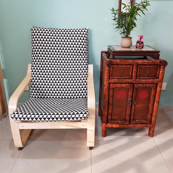 IKEA Poang Chair Cover Ikea Armchair Slip Covers Triangle Black