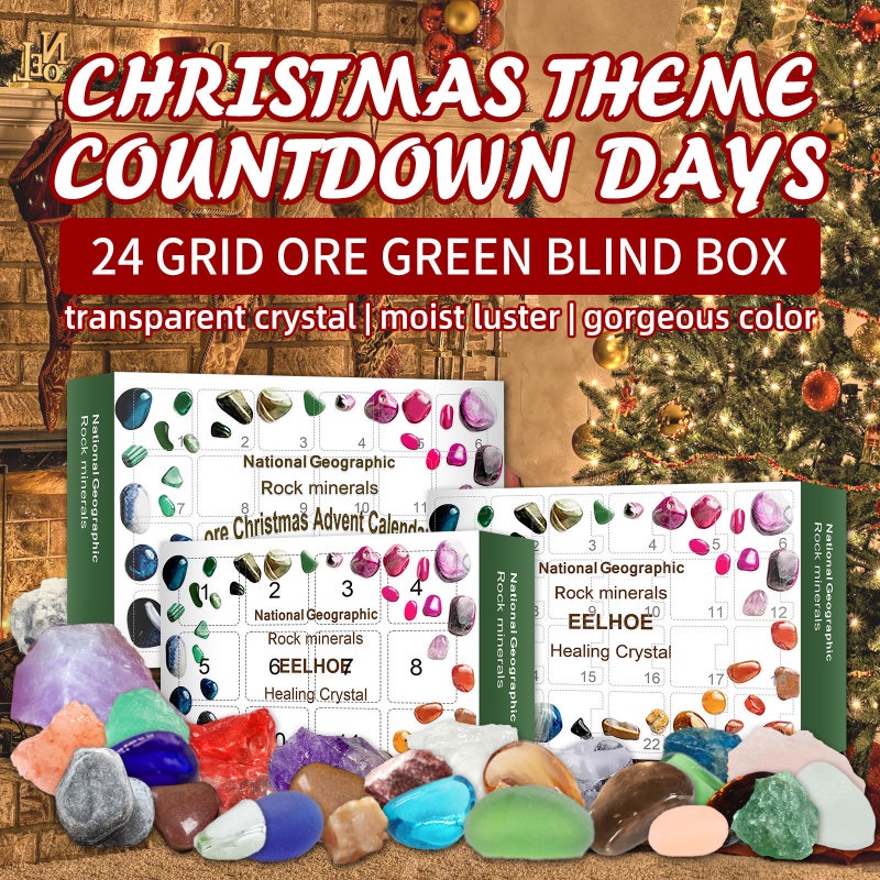 12 24 Days Healing Crystal Advent Calendar 2021, Toys National