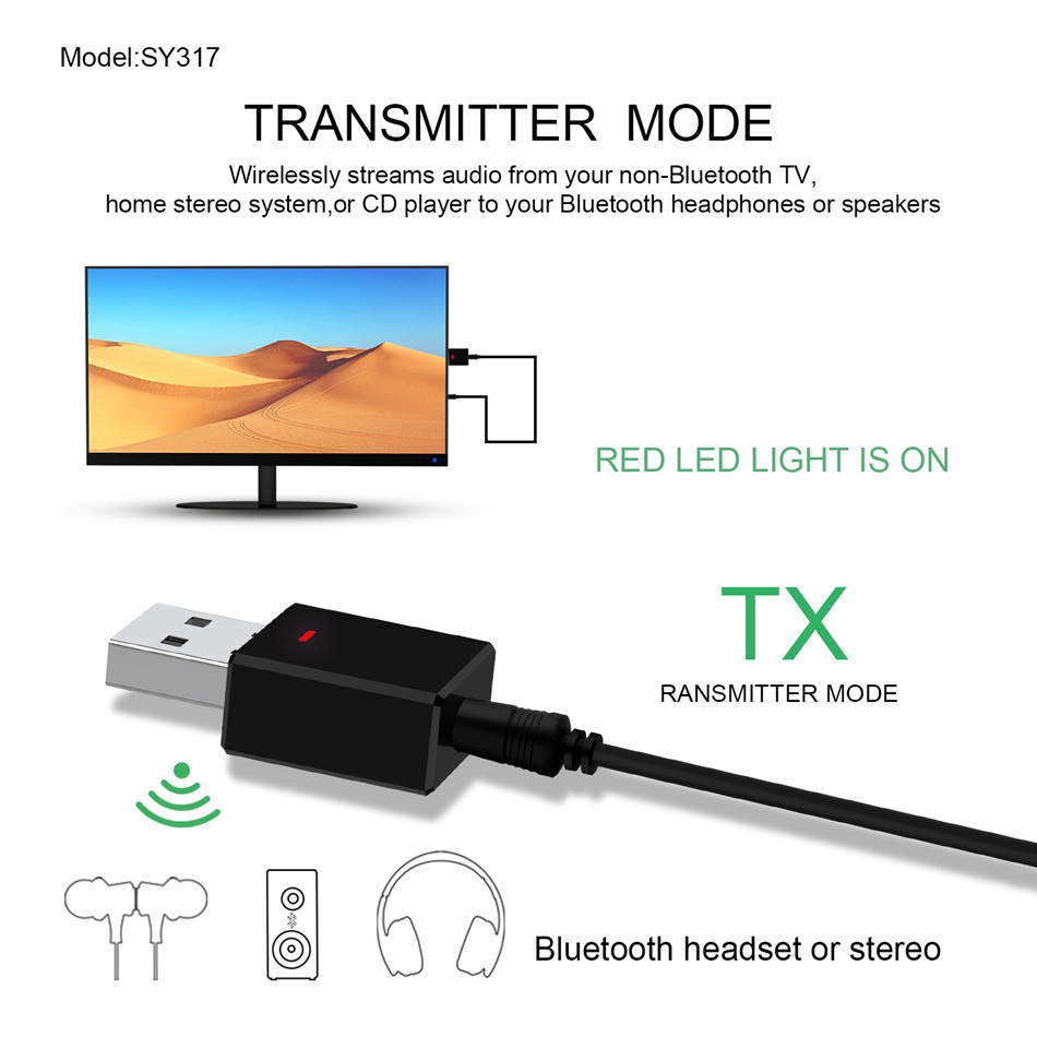 bluetooth dongle for tv headphones