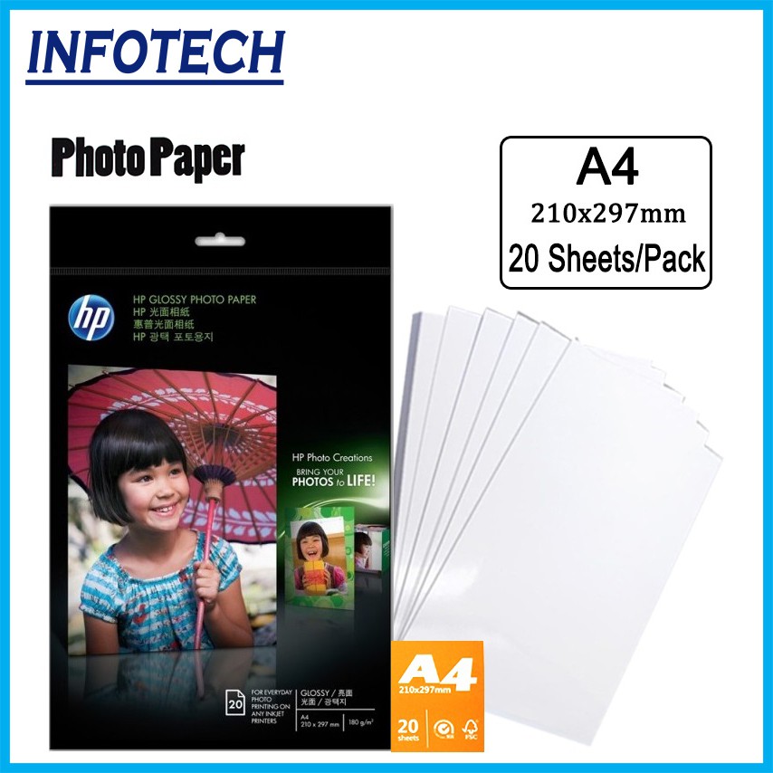 hp a4 glossy photo paper