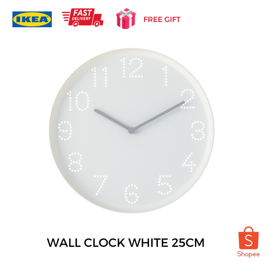 Ikea Wall Clock 25 Cm Ready Stock Shopee Singapore