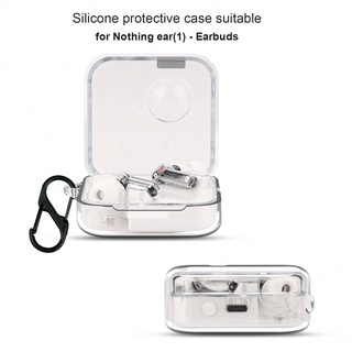 Silicone Case Shell for Nothing Ear Earbuds, Transparent Rugged Silicone Protective Case Cover