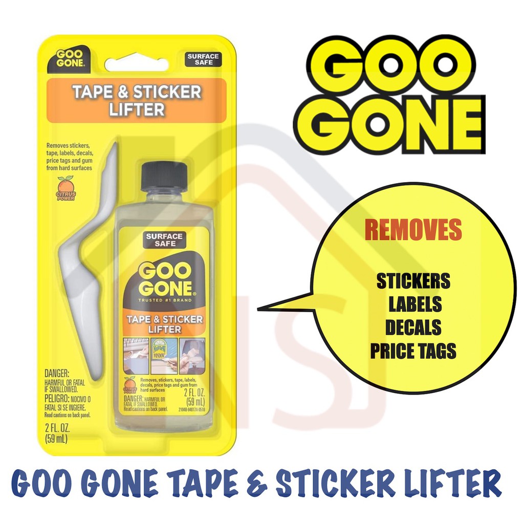 GOO GONE Tape and Sticker Lifter 2Oz/ Sticker Remover/ Adhesive Remover