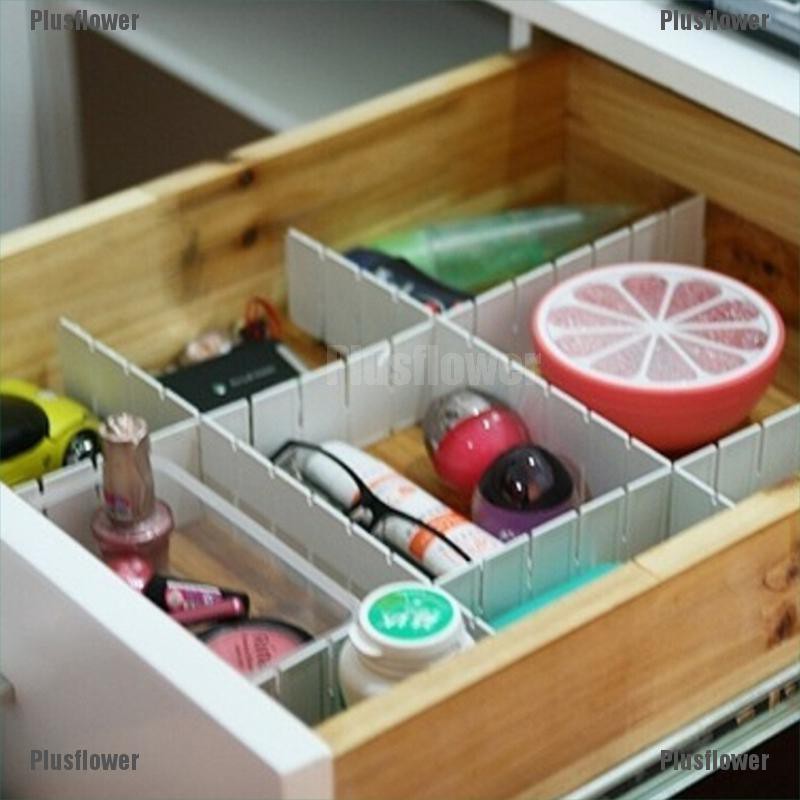Plusflower 6pcs Set Diy Storage Box Divider Space Saver Drawer