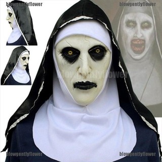 The Nun Cosplay Costume Full Mask Prop Valak Halloween Scary Horror Latex Masks The Conjuring Shopee Singapore - scary mime mask roblox