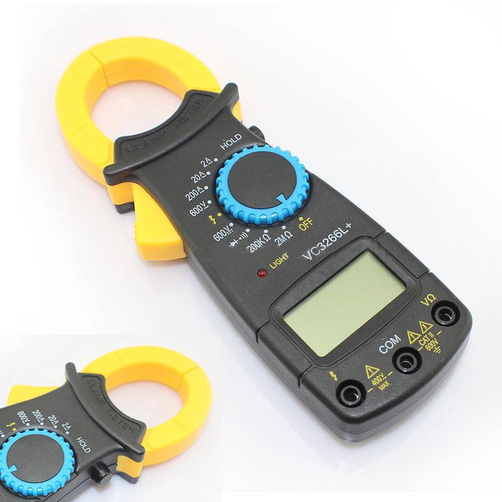 Alicate amperímetro LCD 3 1/2 dígitos MD-Y400 Tensão/Corrente/ Resistência