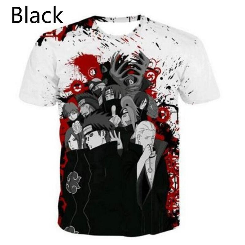 Casual Hip Hop Womens Mens T Shirt Anime Naruto Akatsuki Short Sleeve Funny 3d Print T Shirt Shopee Singapore - akatsuki t shirt roblox