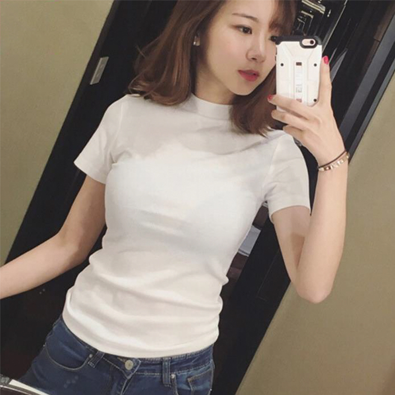 women's short sleeve mock turtleneck tops