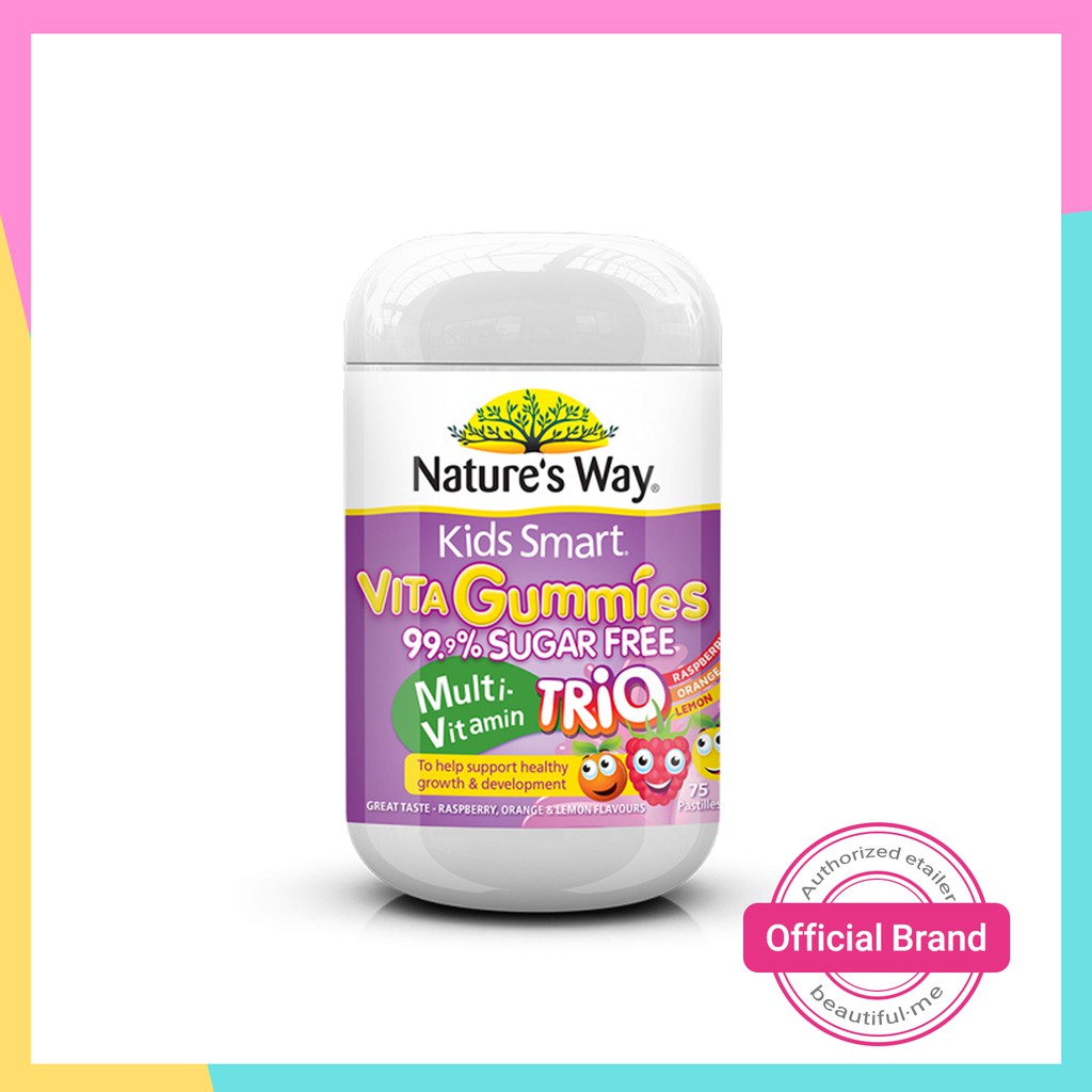 Nature S Way Kids Smart Vita Gummies Sugar Free Multi Trio 75s