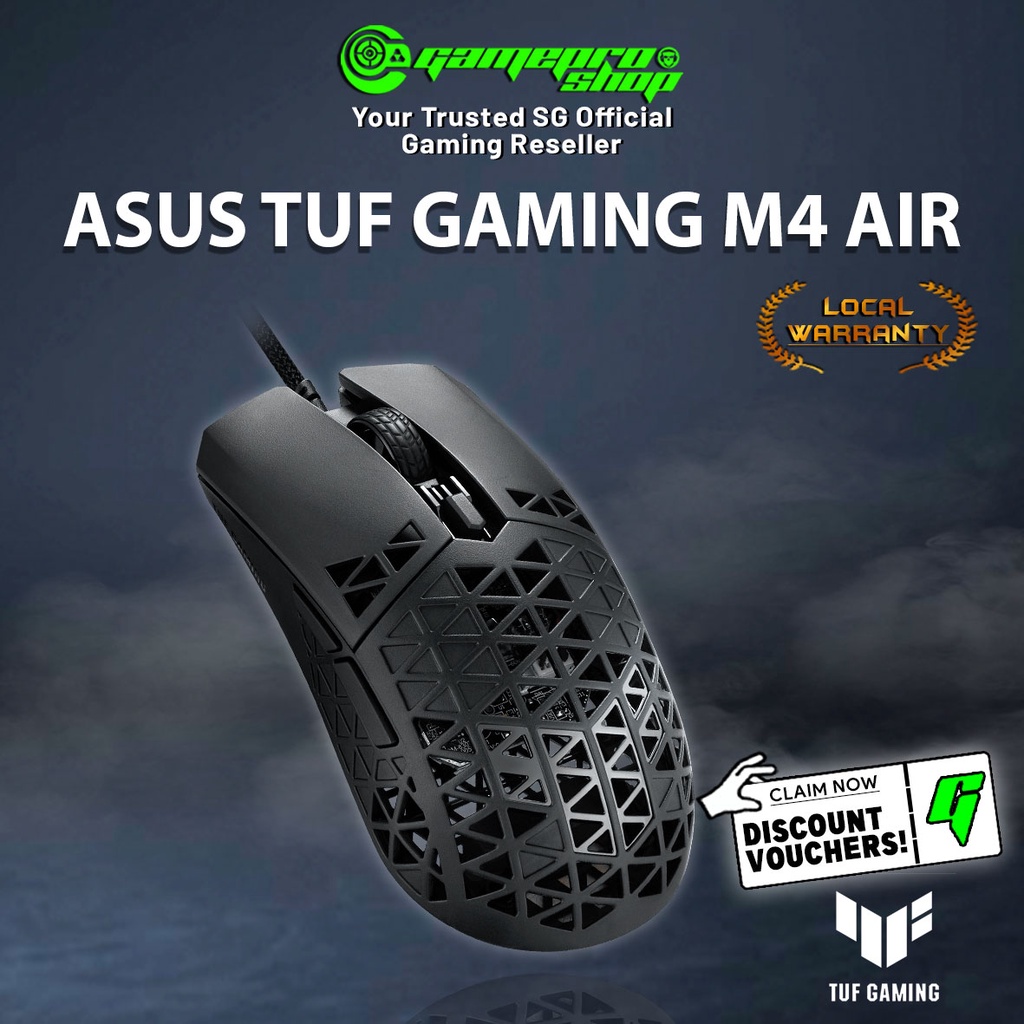 ASUS TUF Gaming P307 M4 Air lightweight Gaming Mouse 16K DPI Sensor (2Y) Shopee Singapore
