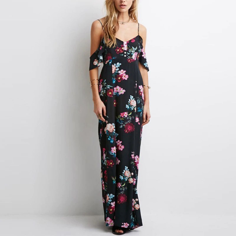 off the shoulder summer maxi dress