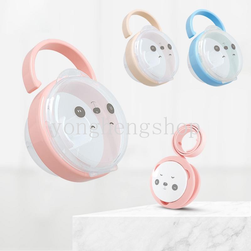 Cartoon Baby Soother Pacifier Storage Box Travel Portable Pacifier Dust Cover Case Baby Molar Stick Pacifier Container