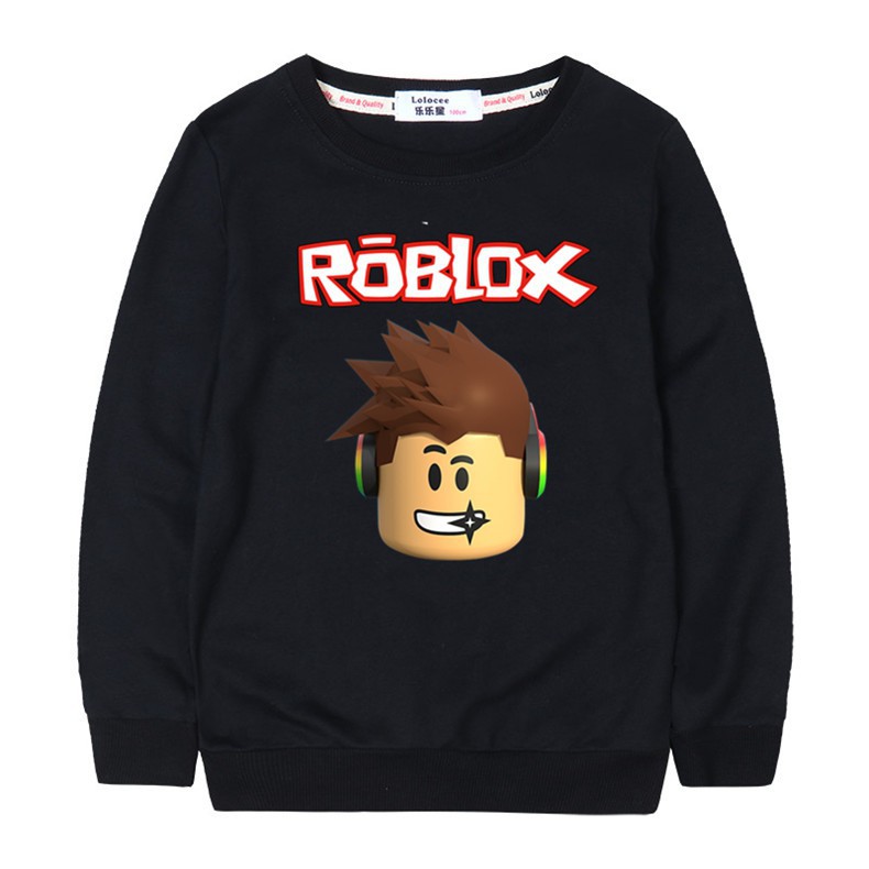 Kids Boys Autumn Tops Roblox Logo Pullover Sweatshirt 3 14years Shopee Singapore - roblox logo in red and black