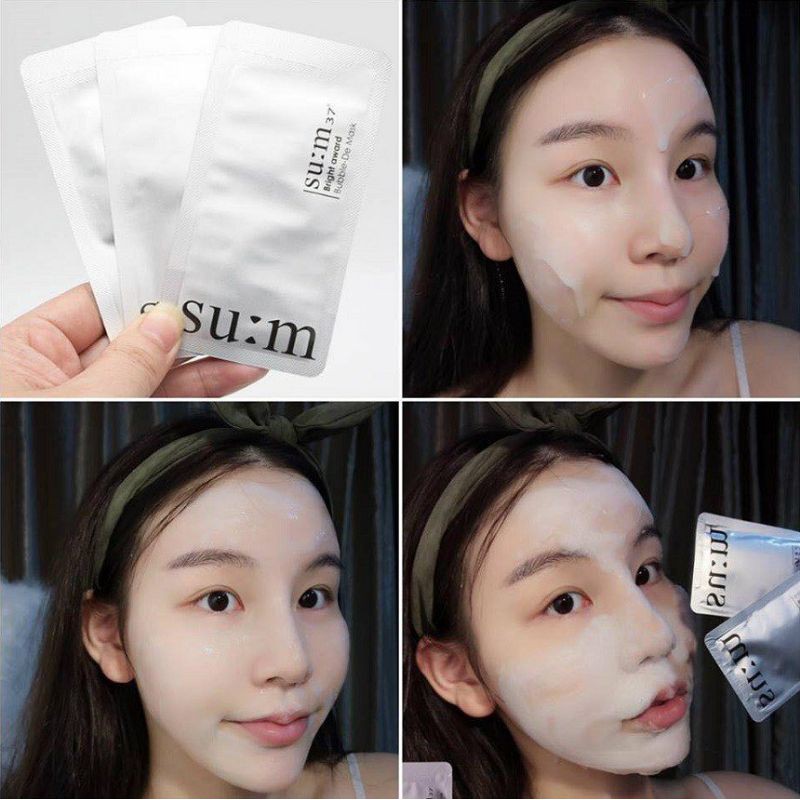 Sum Detox Foam Mask 37 Bright Award Bubble De Mask Black Shopee Singapore